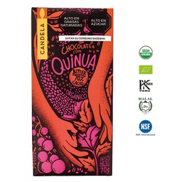 Chocolate Bitter con Quinua Orgánico 70g / 70% Cacao