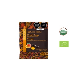 [TPA6155] Mango deshidratado cubierto con chocolate 55% cacao 20 g/Orgánico/Sachet/Caja x 16
