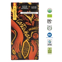 Chocolate Bitter con Castaña Amazónica Orgánico 70g / 70% Cacao